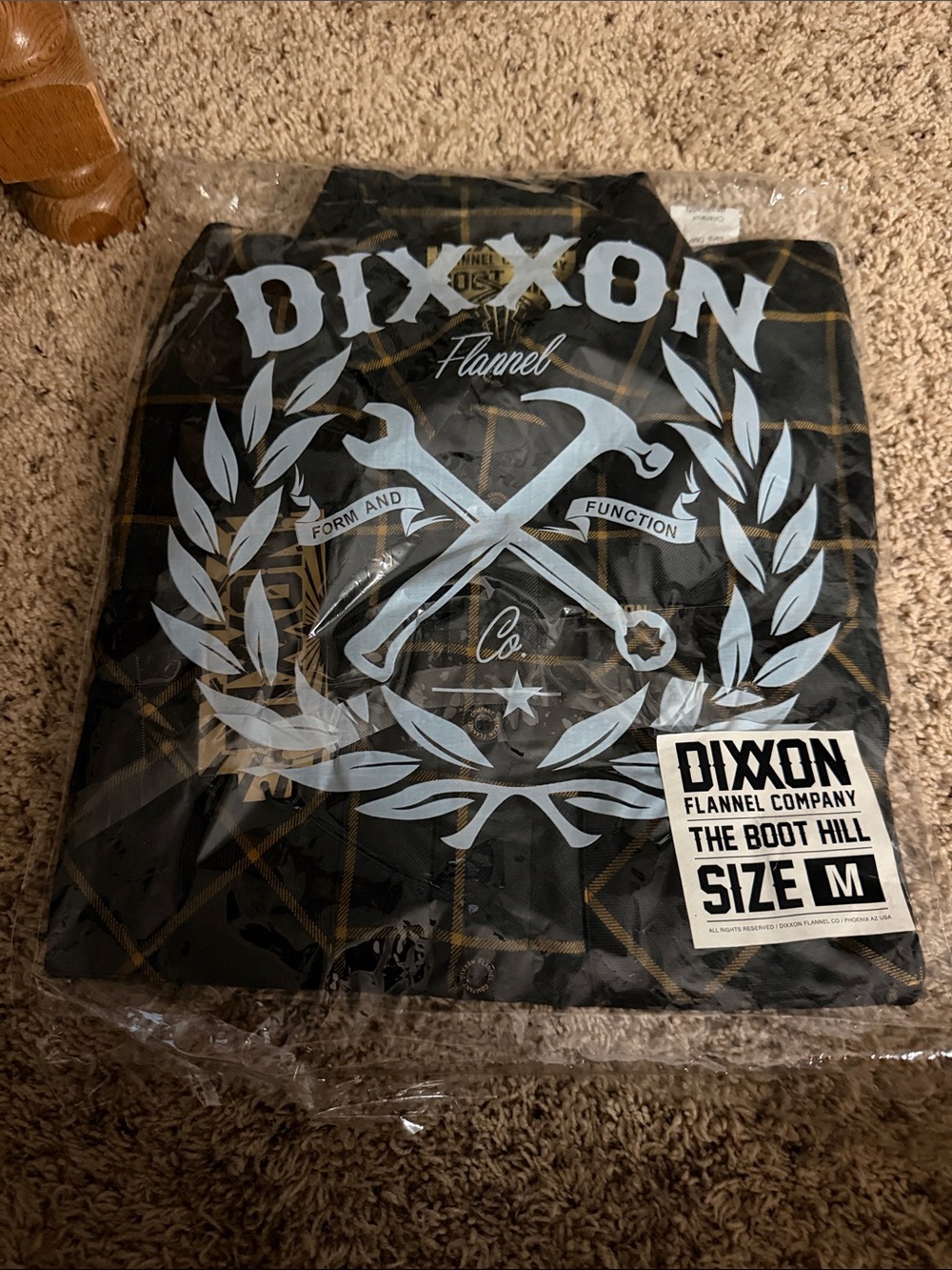Dixxon “The Boot Hill” Men's Black Plaid Flannel Shirt - Medium